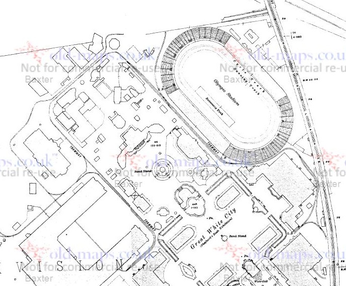 London - White City : Map credit Old-Maps.co.uk historic maps